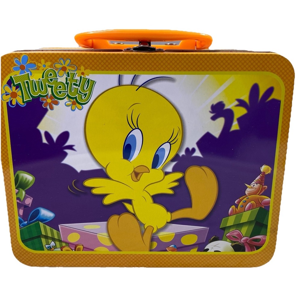 Looney Tunes Pressman Tweety Bird‎ Lunch Box W/100 Pc Jigsaw Puzzle NEW